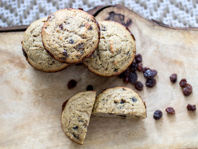 Cinnamon Raisin Coconut Flour Muffins | The Radiant Life Blog