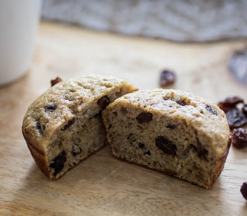 Cinnamon Raisin Coconut Flour Muffins | The Radiant Life Blog