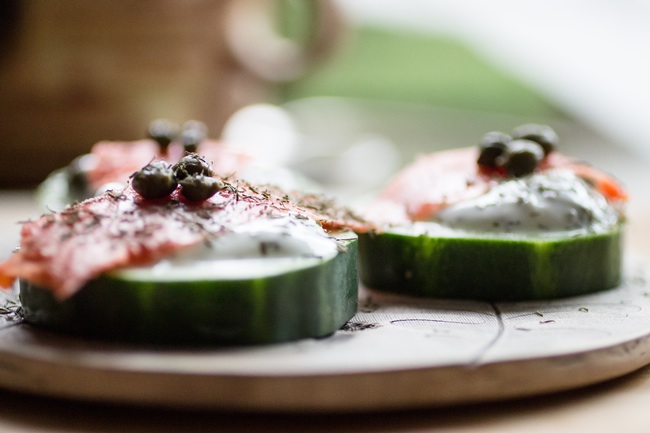 Smoked Salmon Cucumber Bites | Radiant Life Blog